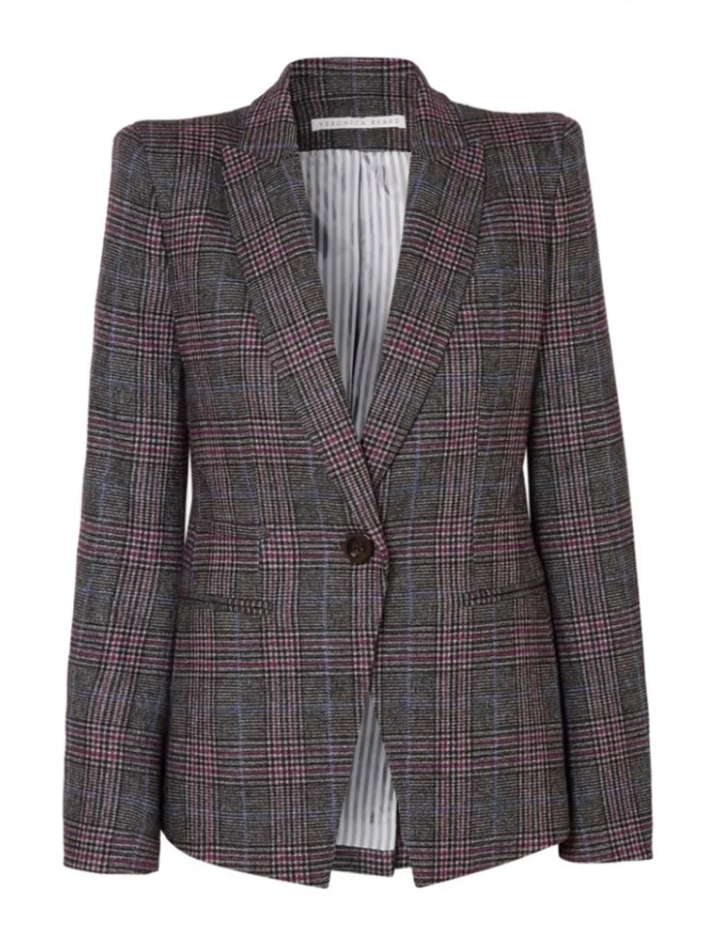 Veronica Beard Brock Glen Plaid Dickey Blazer Size 4 EUC